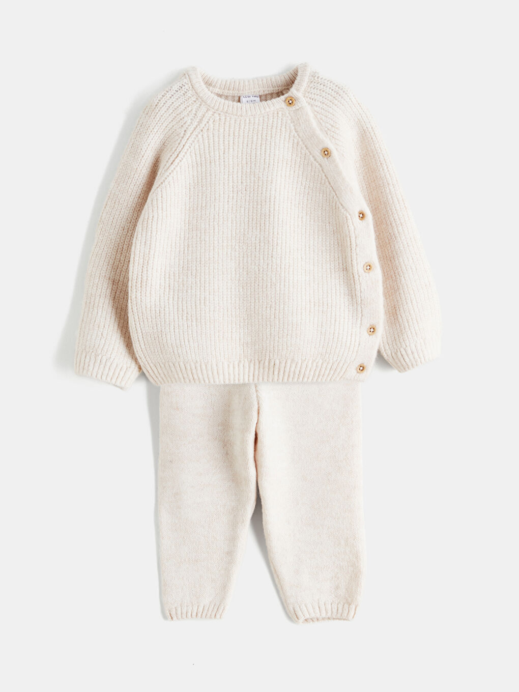 Ekru Erkek Bebek Hırka ve Pantolon