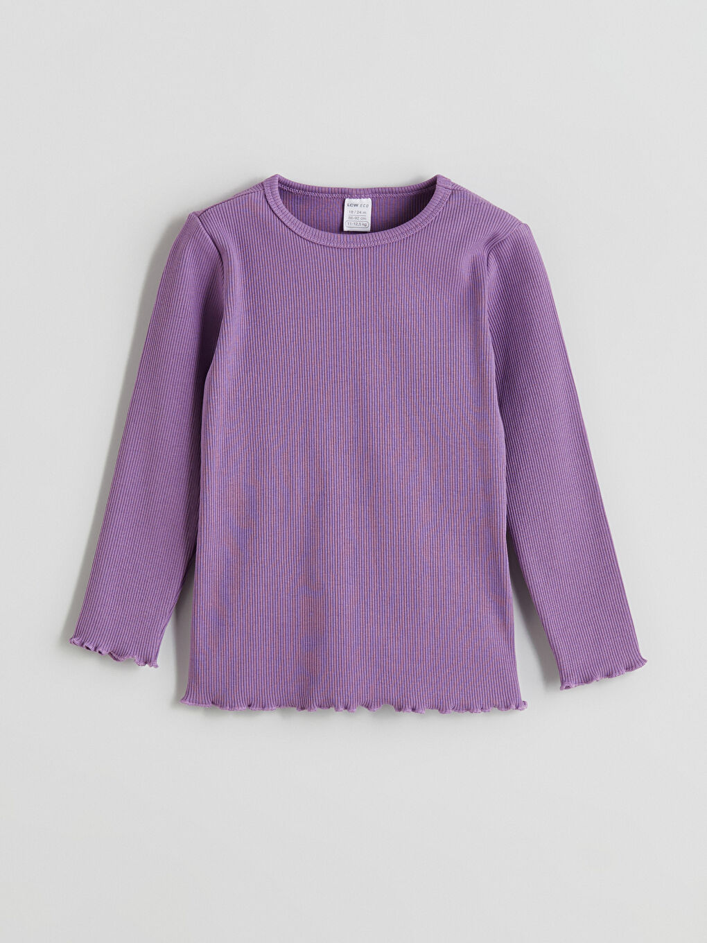 Lila Fitilli Kız Bebek Tişört ve Tayt 2'li-1