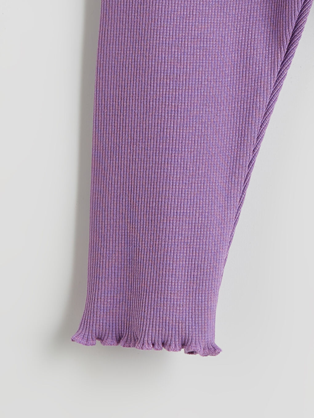 Lila Fitilli Kız Bebek Tişört ve Tayt 2'li-5