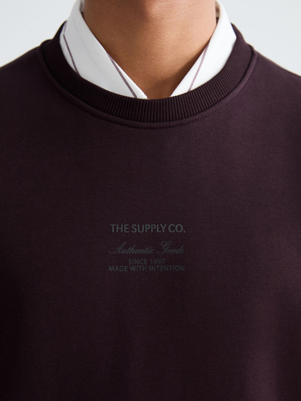 Свитшот Мужской Толстый С Принтом С Круглым Вырезом-2