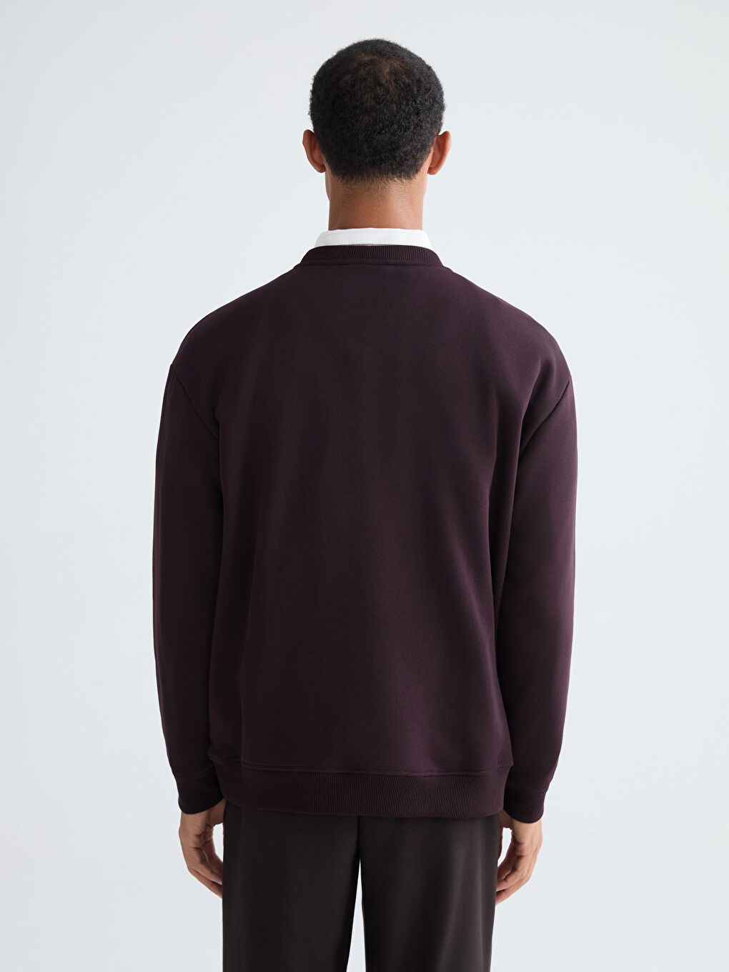 Свитшот Мужской Толстый С Принтом С Круглым Вырезом-3