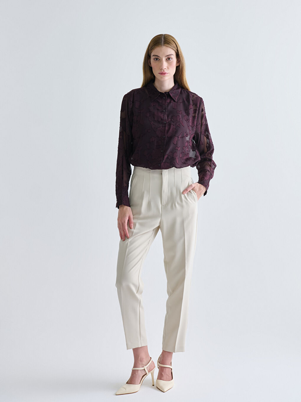 Woman BORDEAUX Shirt-1