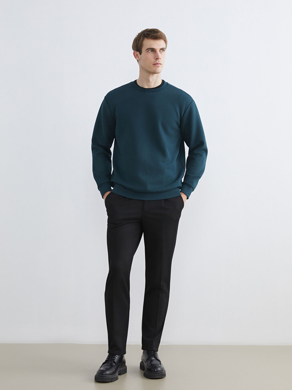 Дөңгелек жағалы ерлерге арналған свитшот-1