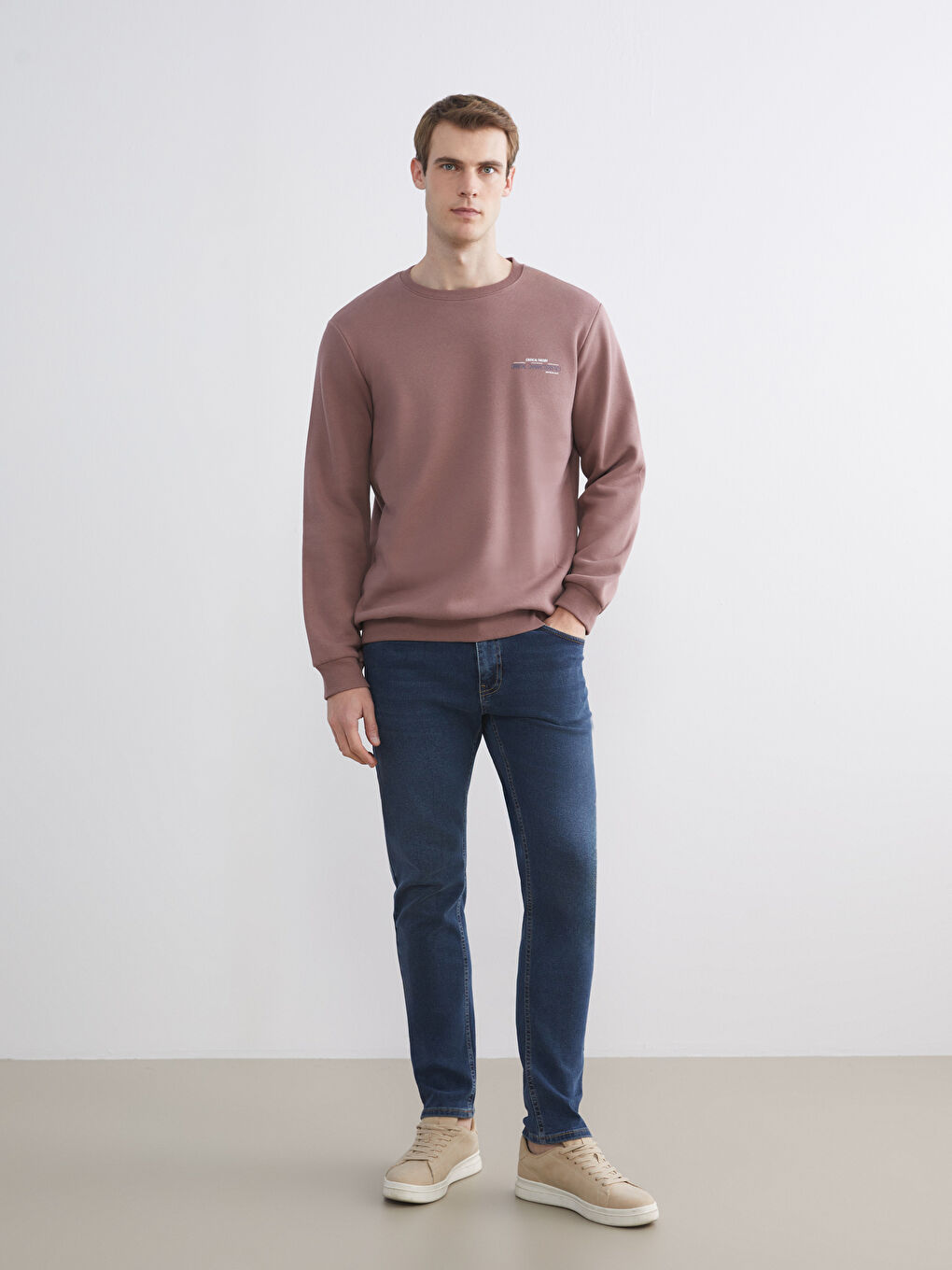 Crew Neck Printed Men's Sweatshirt-1