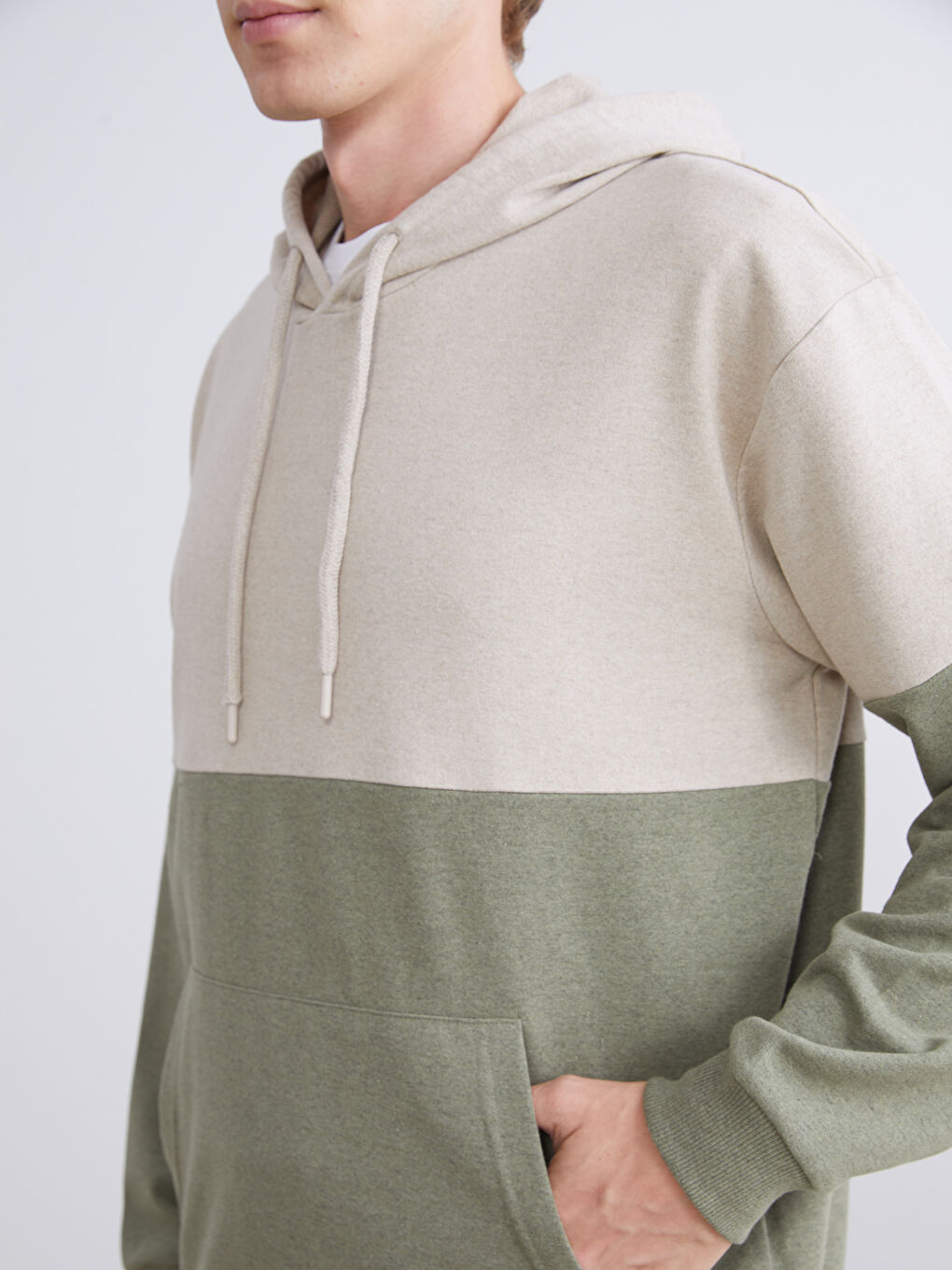 Long Sleeve Color Block Men's Hoodie-2