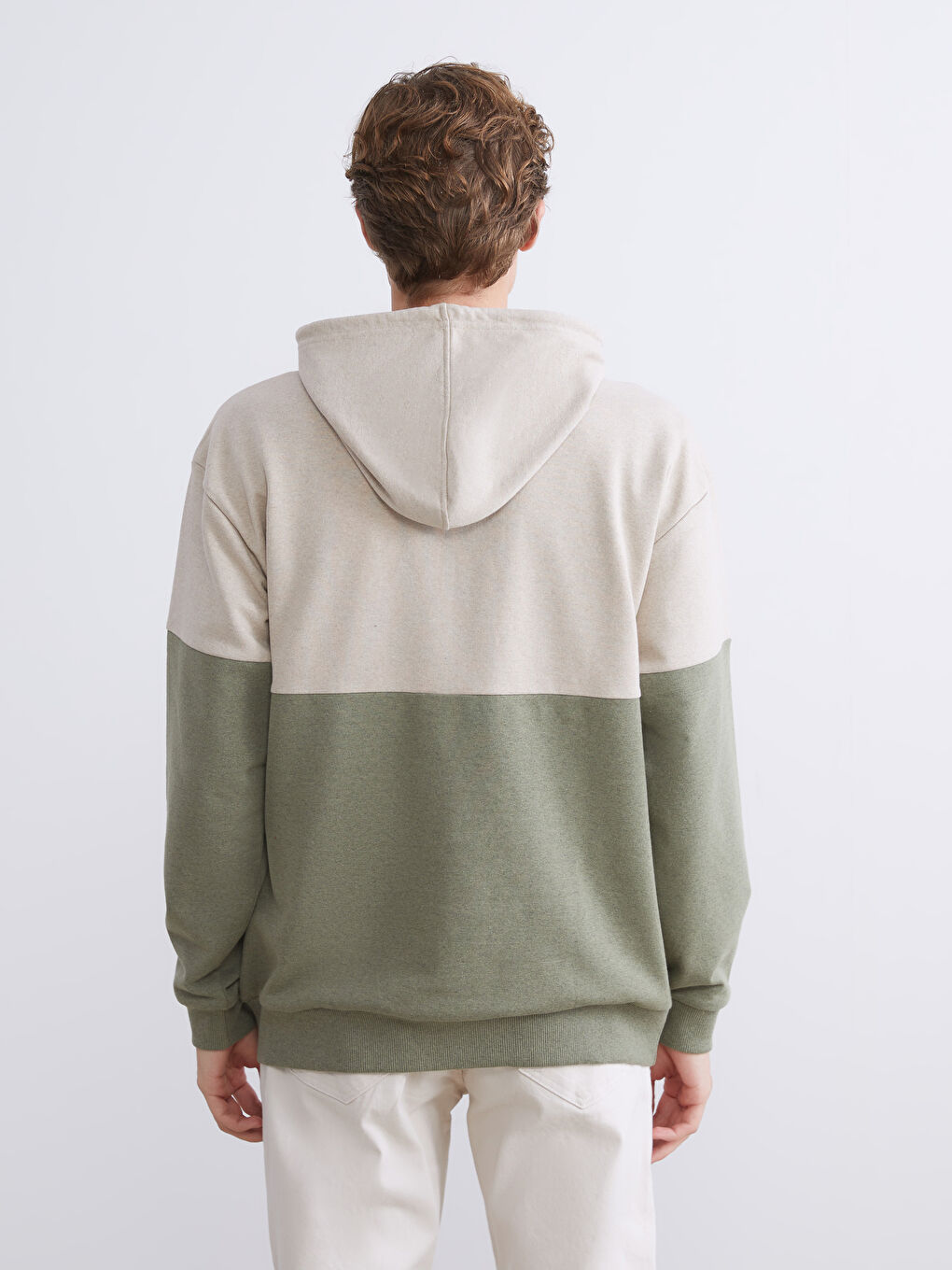 Long Sleeve Color Block Men's Hoodie-3