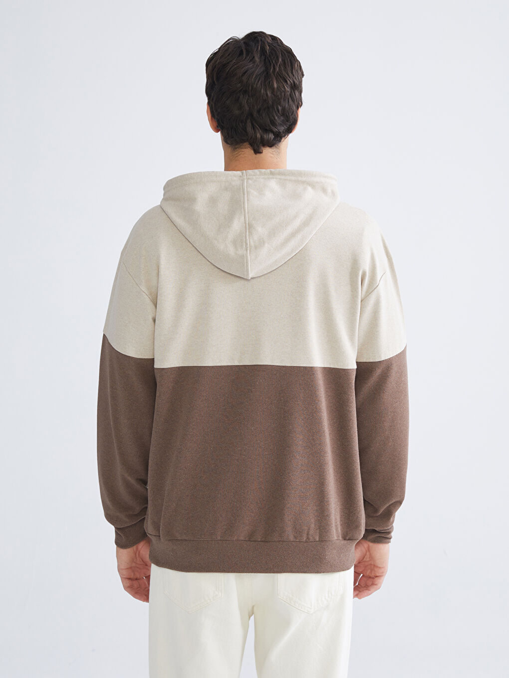 Long Sleeve Color Block Men's Hoodie-3