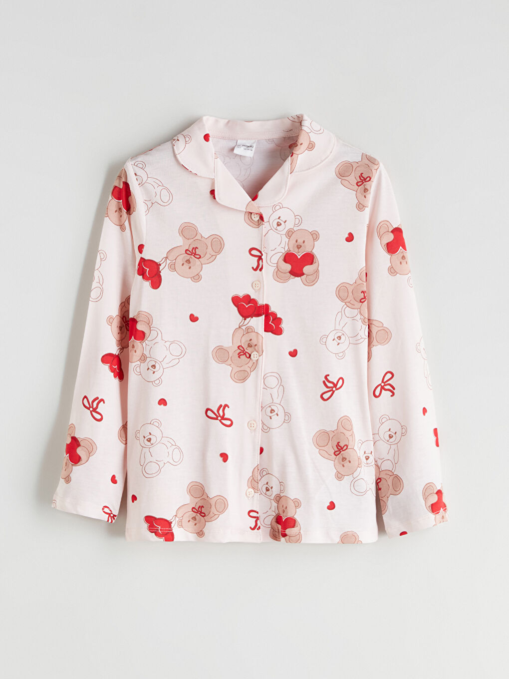 Collared Neck Girls' Pyjama Set-1