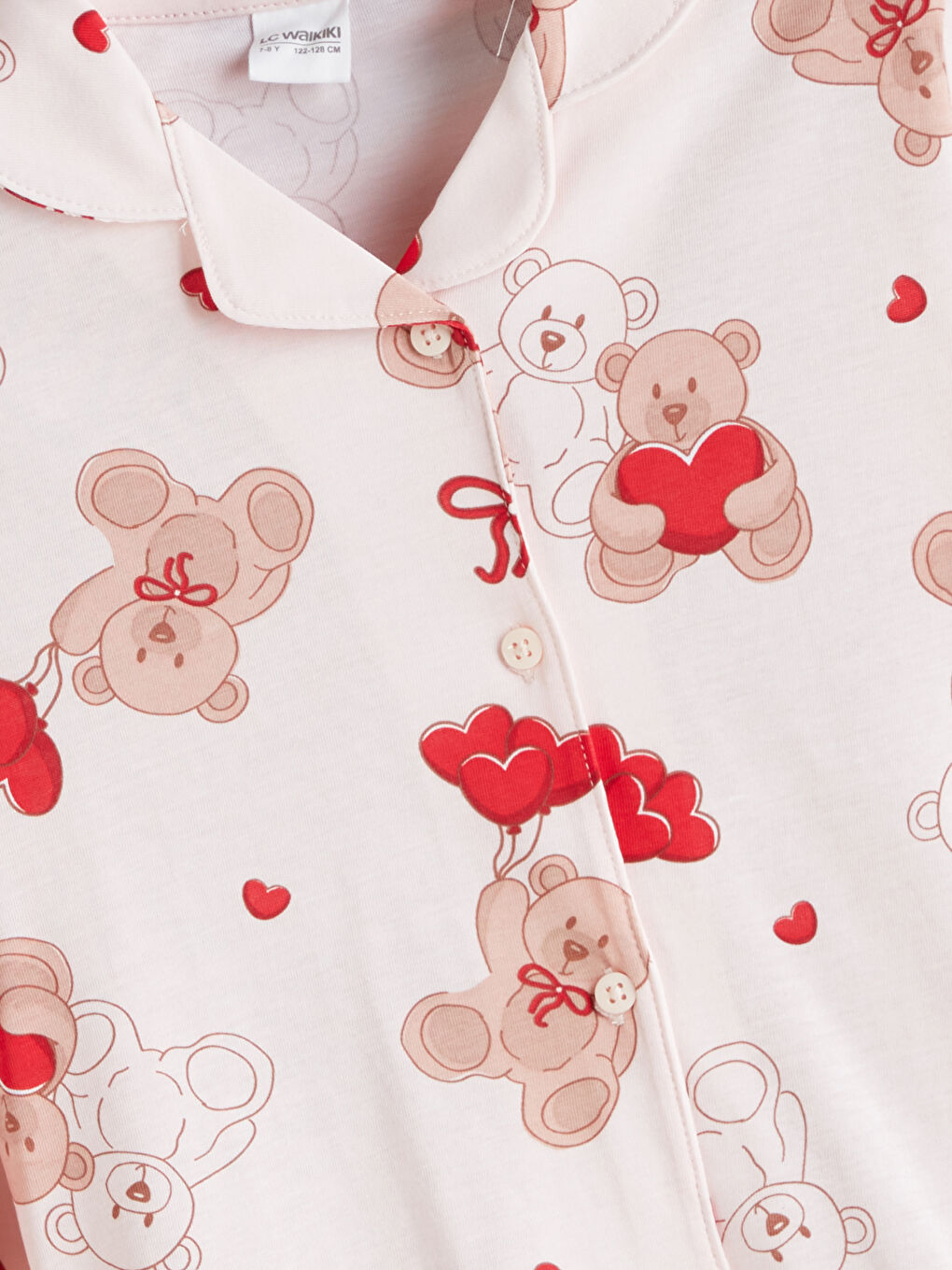 Collared Neck Girls' Pyjama Set-2