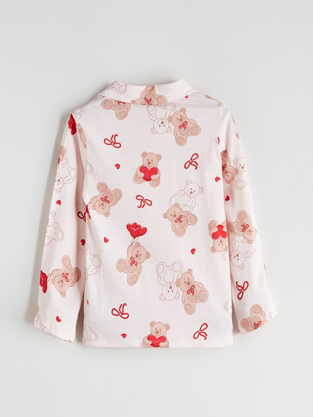 Collared Neck Girls' Pyjama Set-3