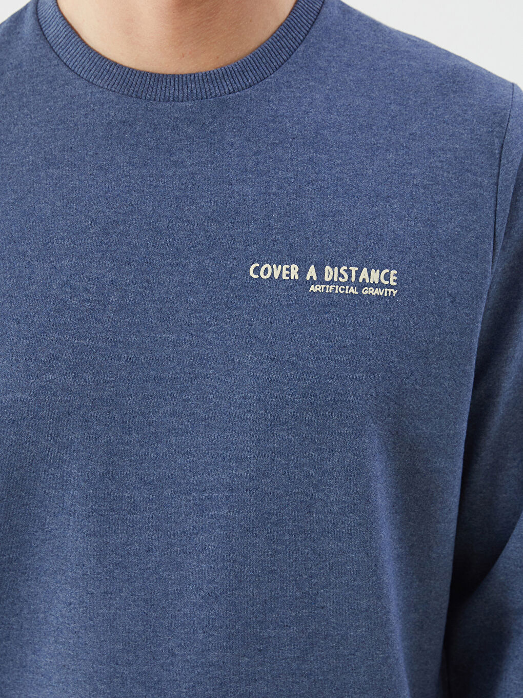 Mavi Bisiklet Yaka Uzun Kollu Baskılı Erkek Sweatshirt-2