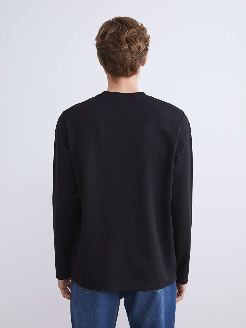 Crew Neck Long Sleeve Printed Men's Sweatshirt-3