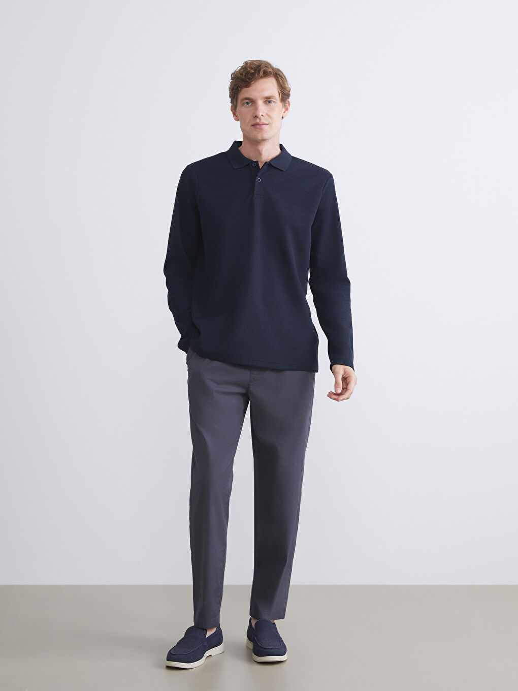 LCW ECO Polo Neck Long Sleeve Men's Sweatshirt -W5G577Z8-CRP