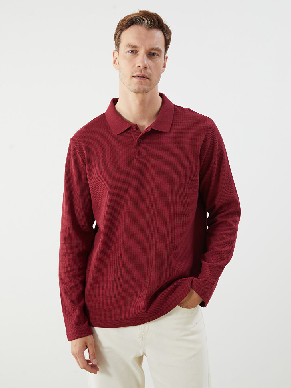 LCW ECO Polo Neck Long Sleeve Men's Sweatshirt -W5G577Z8-CWK