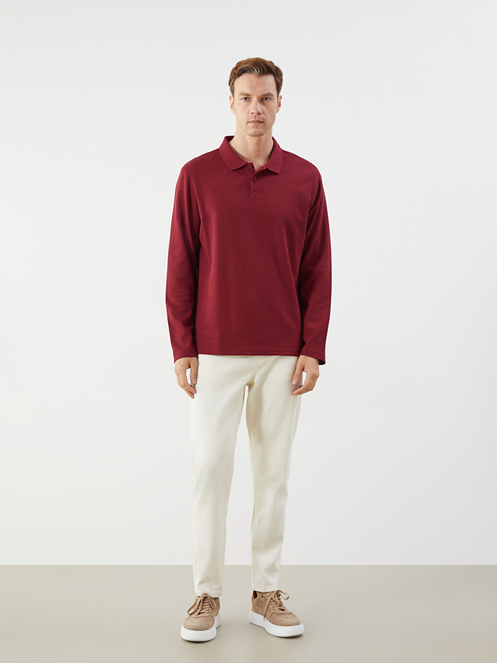 LCW ECO Polo Neck Long Sleeve Men's Sweatshirt -W5G577Z8-CWK