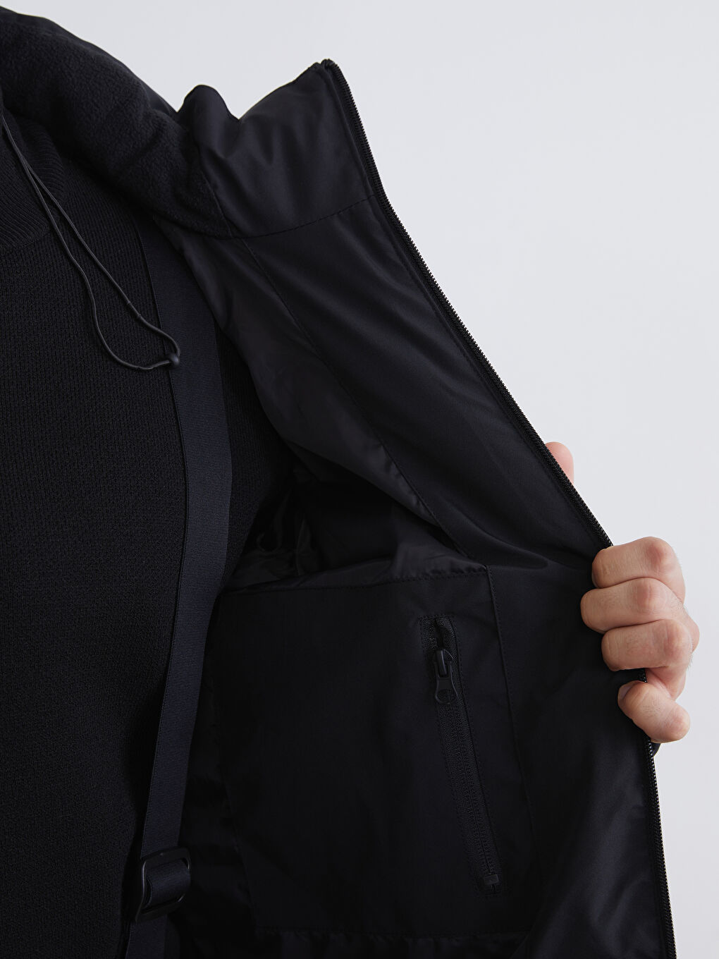 Reguläre Passform Kapuzen Herren Skijacke-2