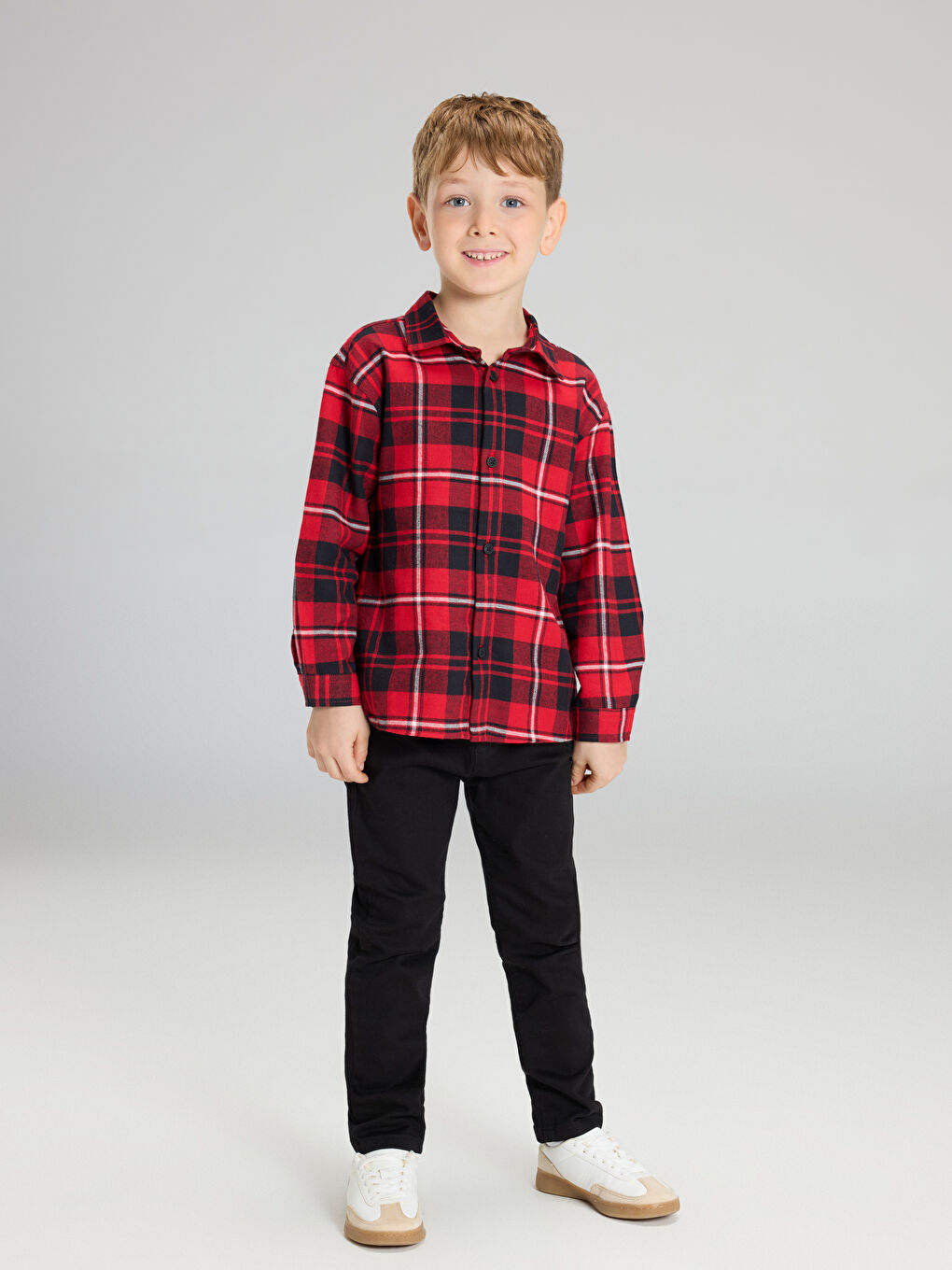 პლედის ბიჭებისთვის ფლანელის პერანგი-1