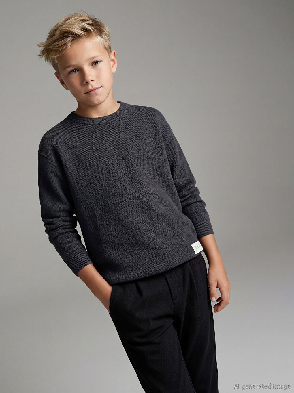 Crew Neck Boys' Sweater