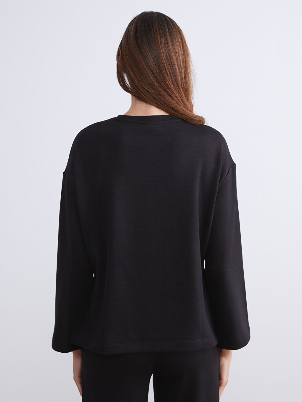 Crew Neck Oversize Women's Sweatshirt-3