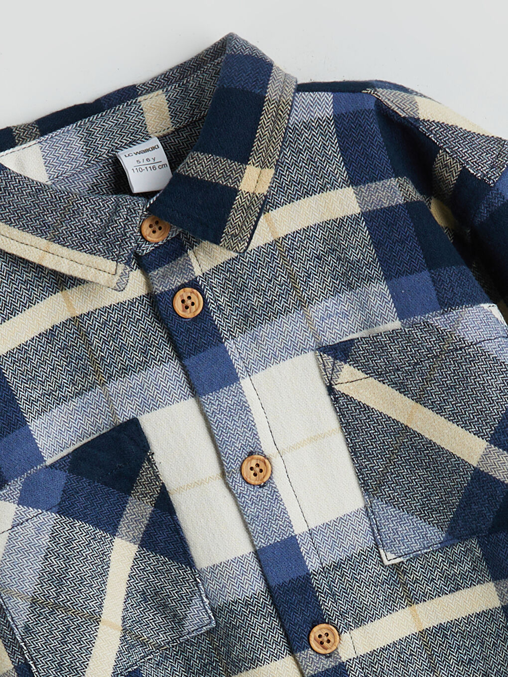 قميص أولاد كم طويل كارو-1