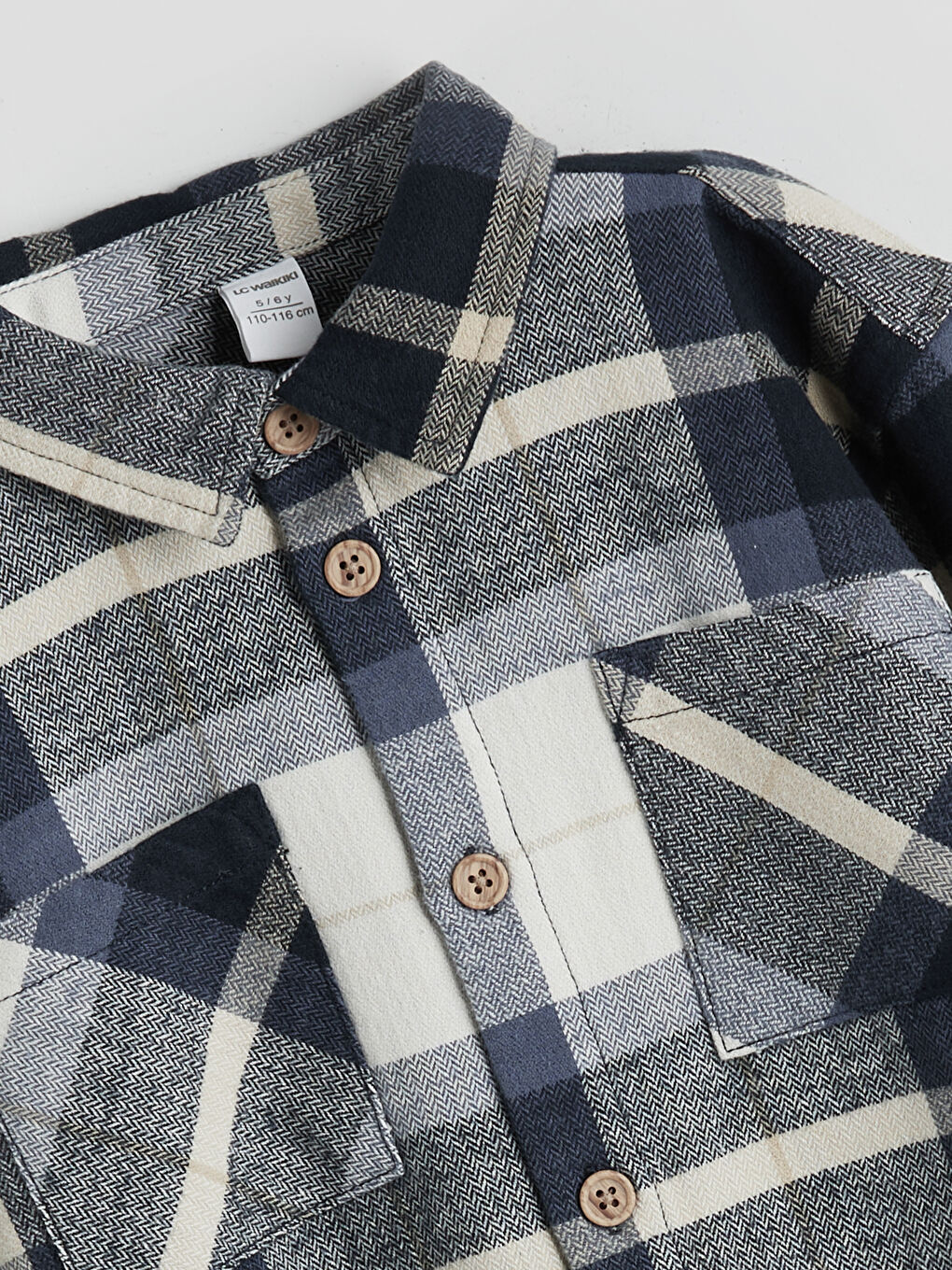 Uzun Kollu Ekose Erkek Çocuk Gömlek-1