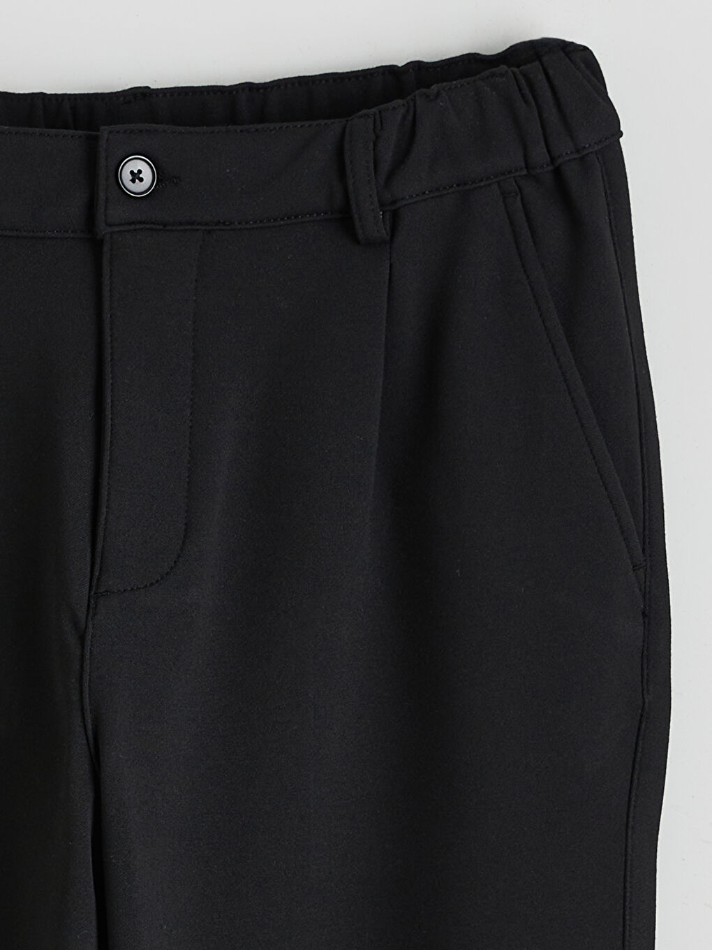 Siyah Standart Kalıp Erkek Pantolon-5