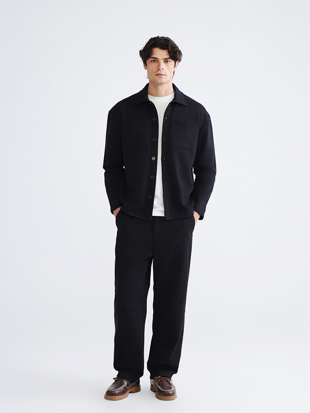 Siyah Standart Kalıp Erkek Pantolon