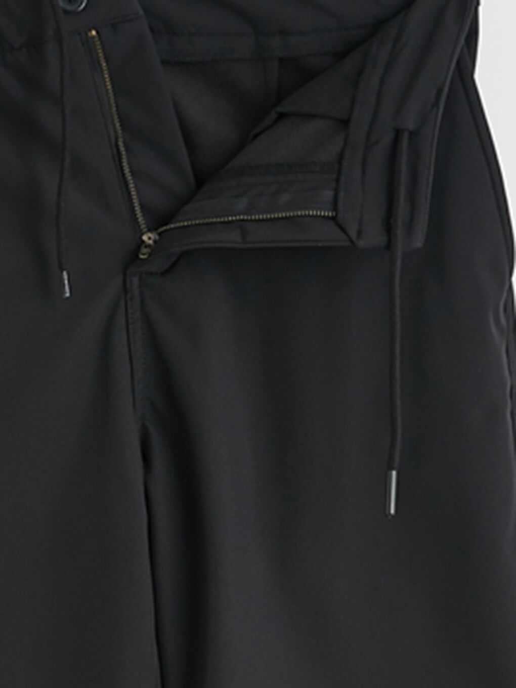 Siyah Standart Kalıp Erkek Pantolon-2