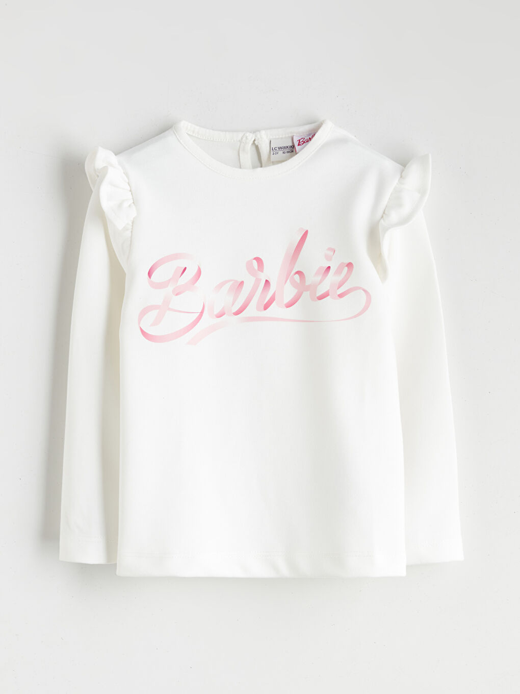 Crew Neck Barbie Printed Girls' T-shirt and Tulle Skirt-1