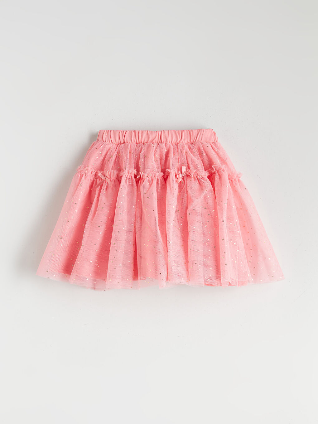 Crew Neck Barbie Printed Girls' T-shirt and Tulle Skirt-4