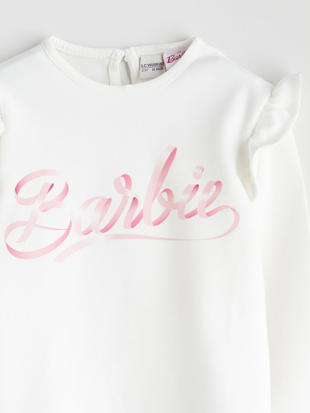 Crew Neck Barbie Printed Girls' T-shirt and Tulle Skirt-5