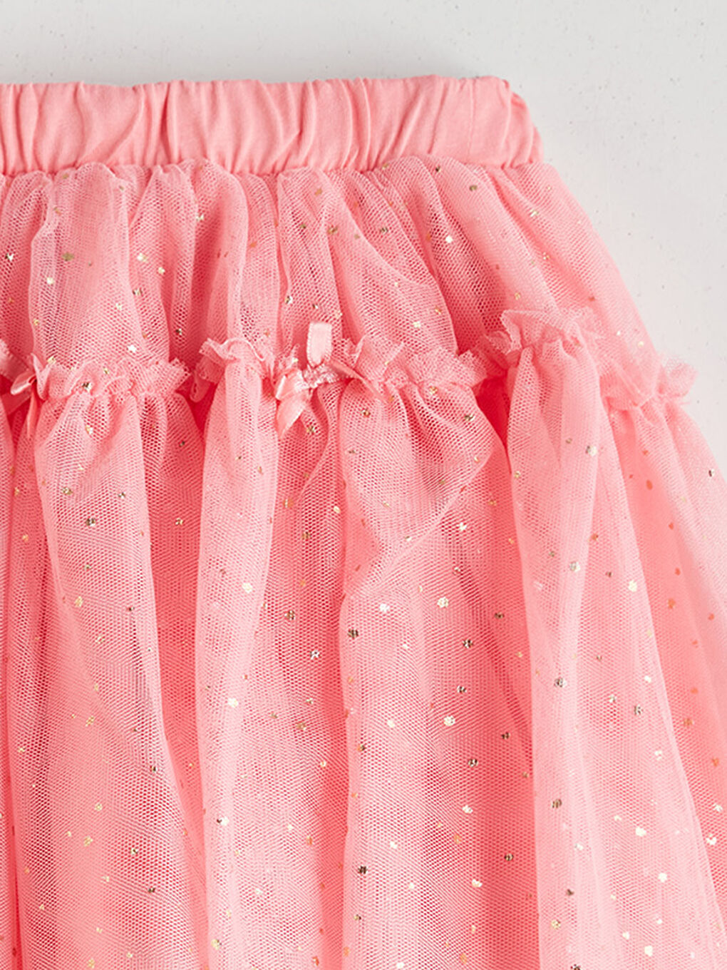 Crew Neck Barbie Printed Girls' T-shirt and Tulle Skirt-6