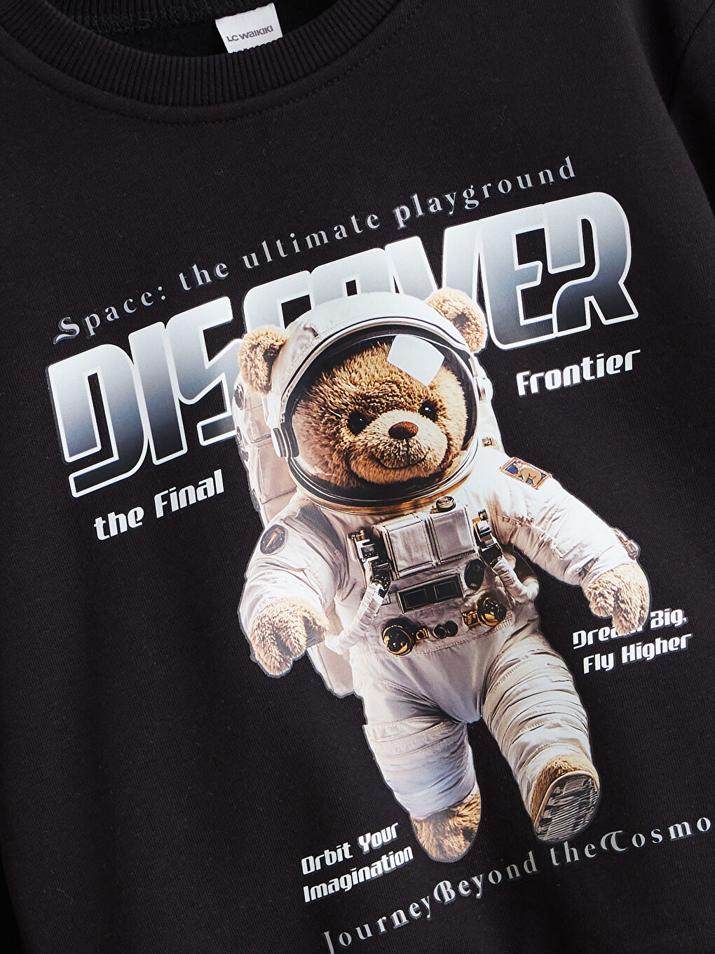 Siyah Regular Fit Baskılı Erkek Çocuk Sweatshirt-2