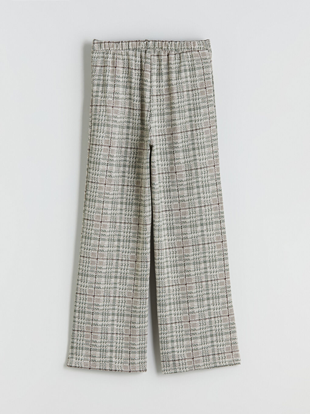 Elasticated Waist Plaid Girls' Trousers-2