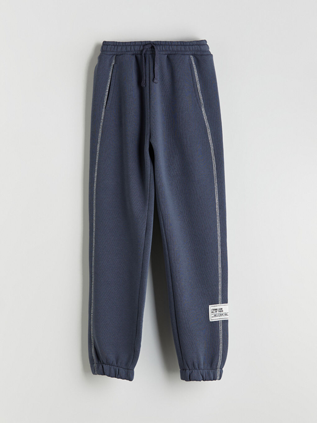 Antrasit Beli Lastikli Kız Çocuk Jogger Eşofman Altı