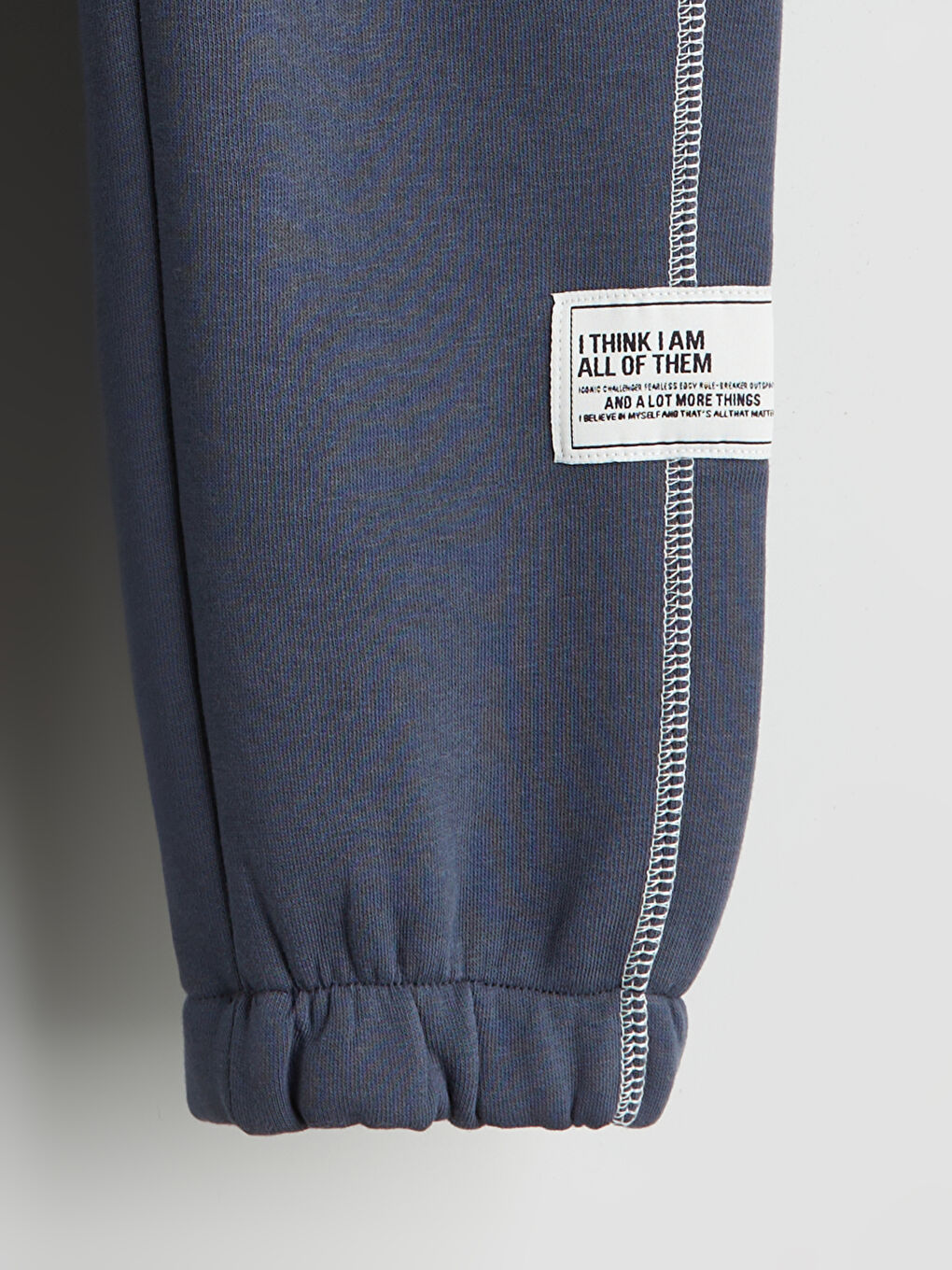 Antrasit Beli Lastikli Kız Çocuk Jogger Eşofman Altı-1