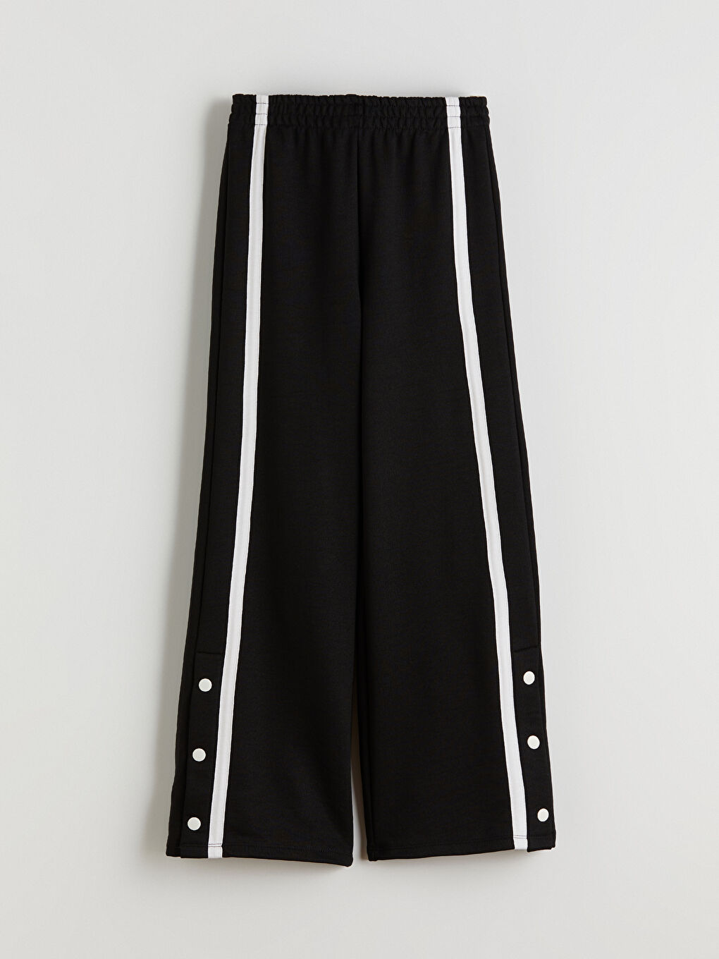 Siyah Beli Lastikli Kız Çocuk Eşofman Alt-1