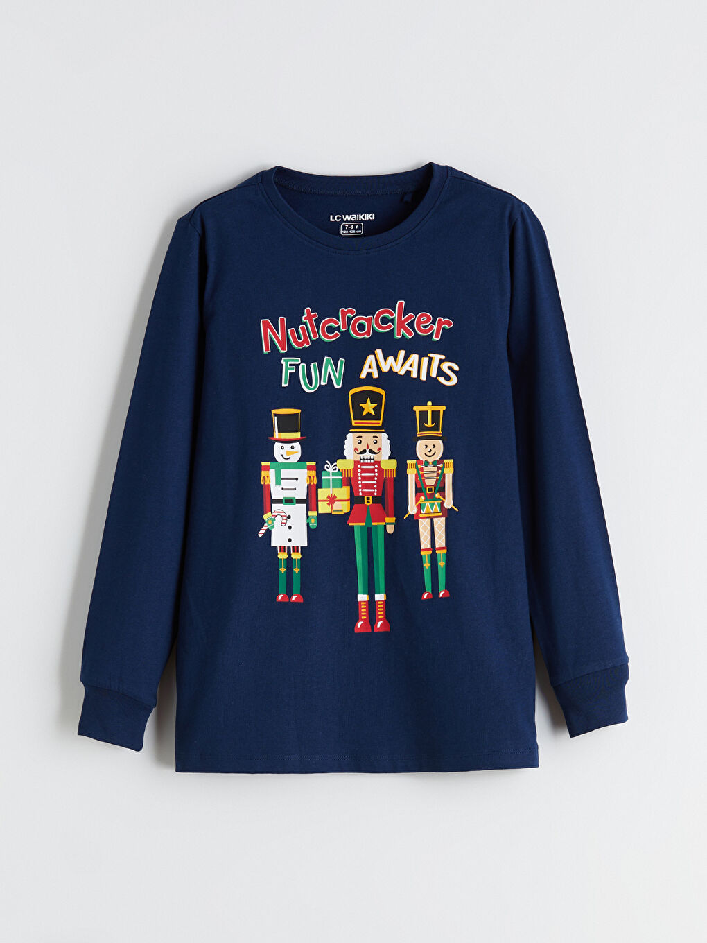 Crew Neck Printed Boys' Pyjama Set-1