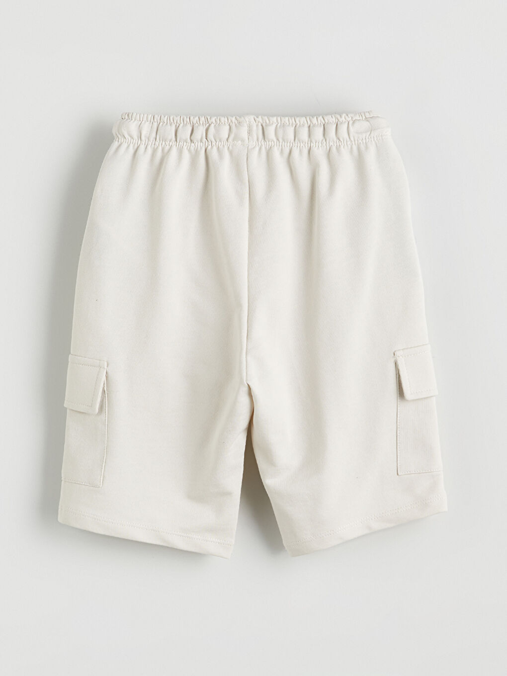 Gri Beli Lastikli Erkek Çocuk Kargo Şort-2