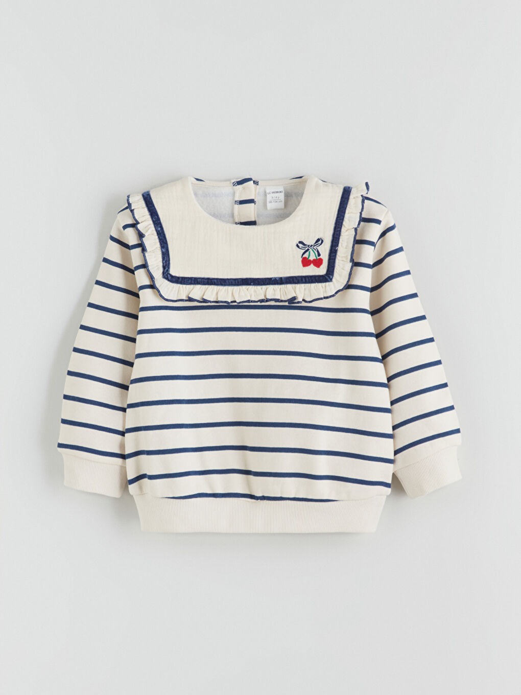 Crew Neck Striped Baby Girl Sweatshirt and Leggings 2-Pack Set-1