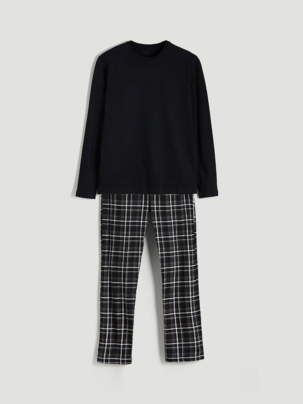 Siyah Standart Kalıp Erkek Pijama Takımı-4