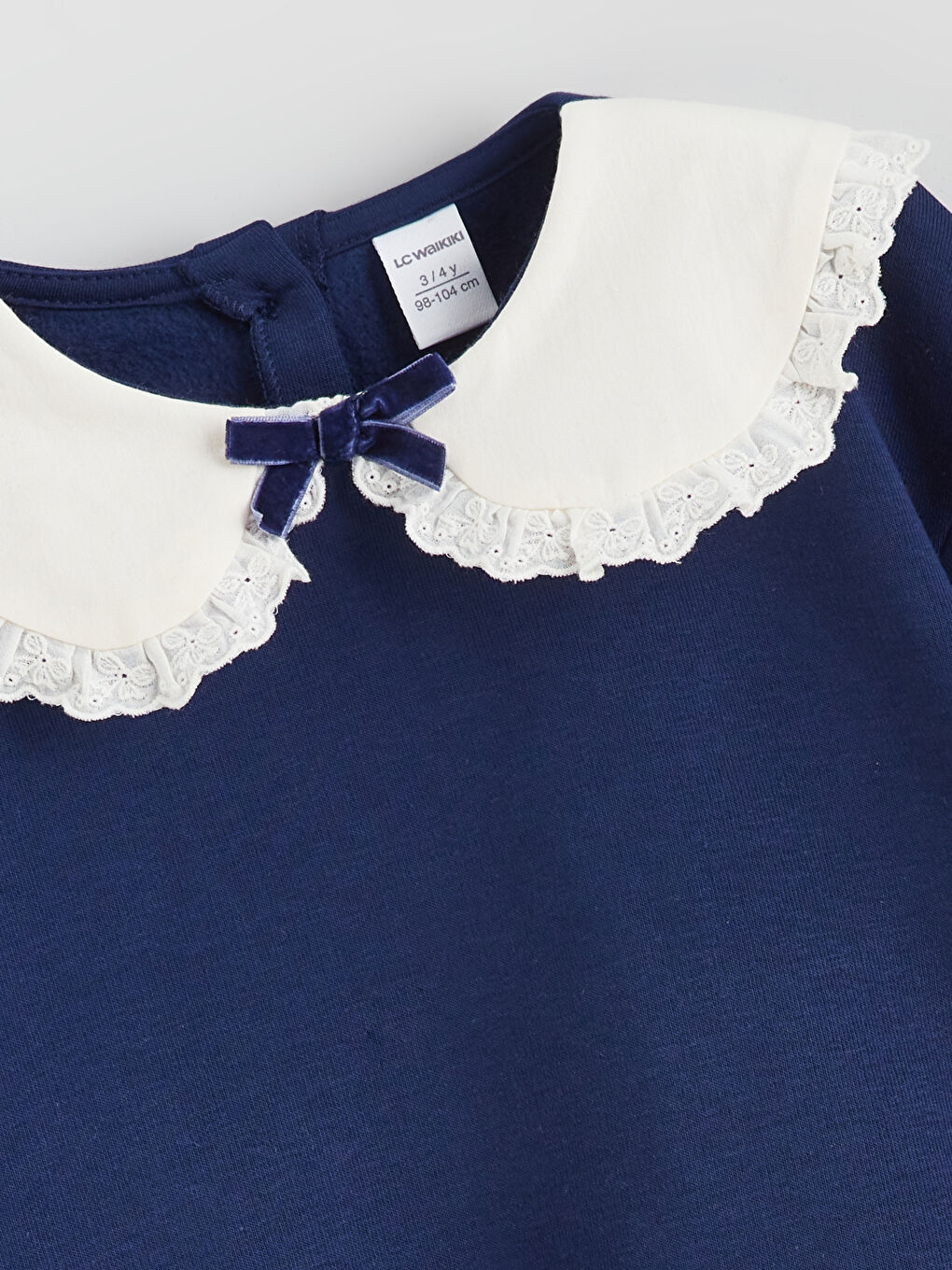 Beba djevojčica TAMNO PLAVA Majica s kapuljačom/Dukserica-2