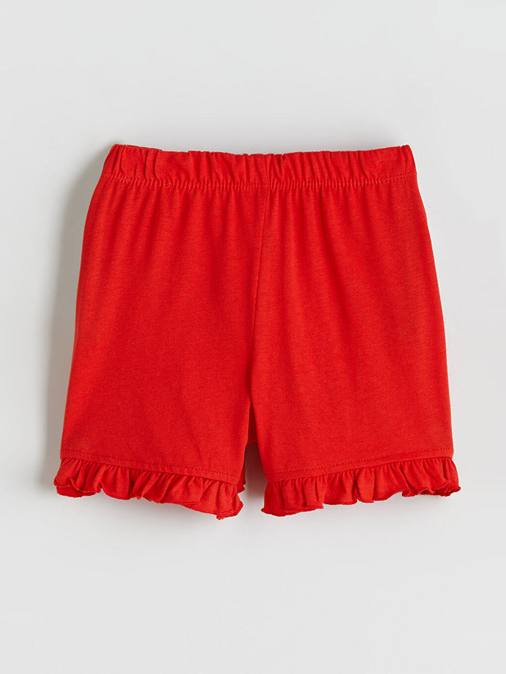 Kırmızı Yılbaşı Temalı Kız Bebek Şortlu Pijama Takımı-3