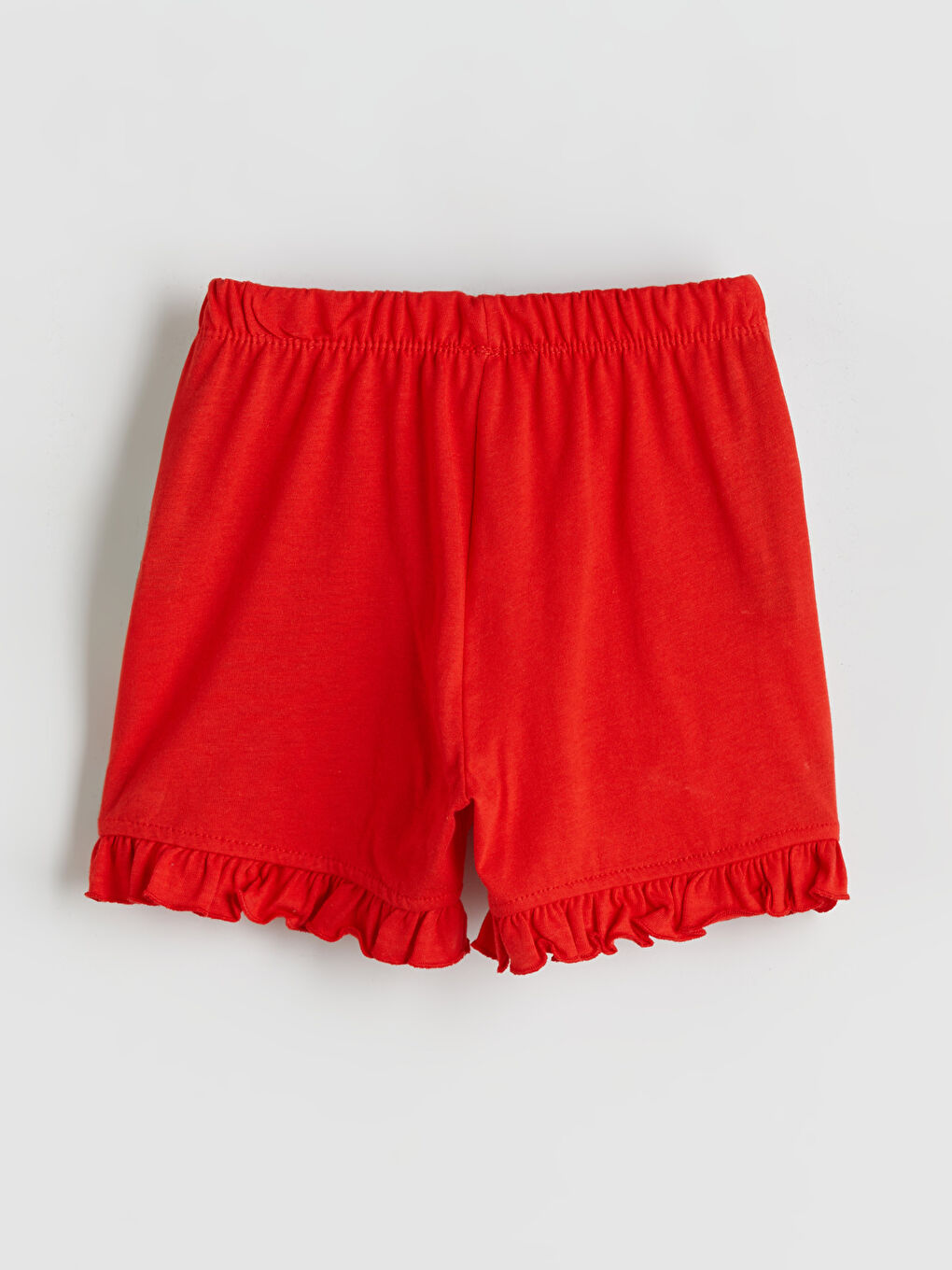 Kırmızı Yılbaşı Temalı Kız Bebek Şortlu Pijama Takımı-4