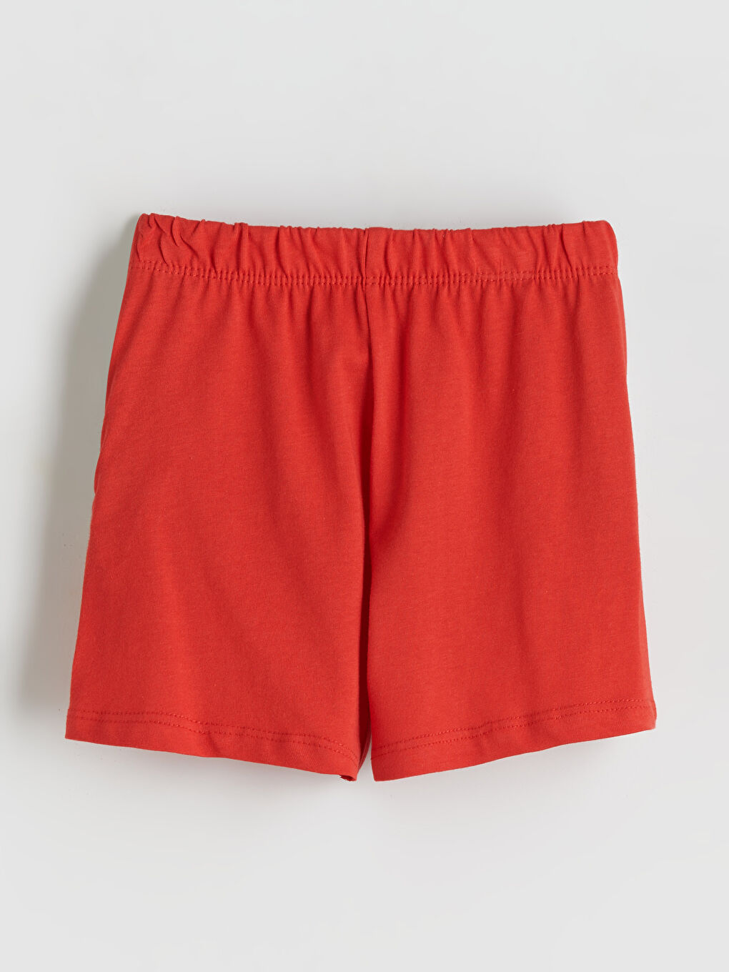 Kırmızı Yılbaşı Temalı Erkek Bebek Şortlu Pijama Takımı-3