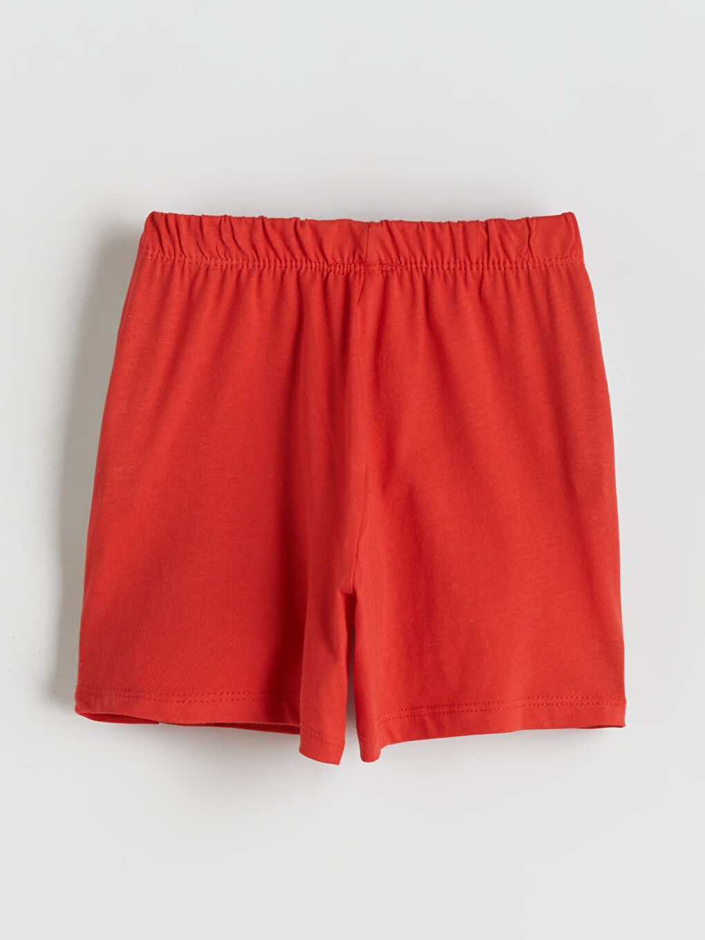 Kırmızı Yılbaşı Temalı Erkek Bebek Şortlu Pijama Takımı-4