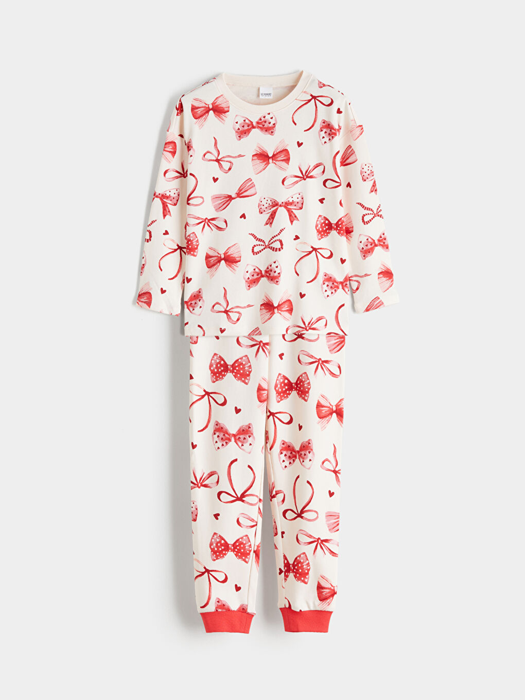 سێتی بیجامە چاپکراوی یه‌خه‌ خڕ بۆ کچان