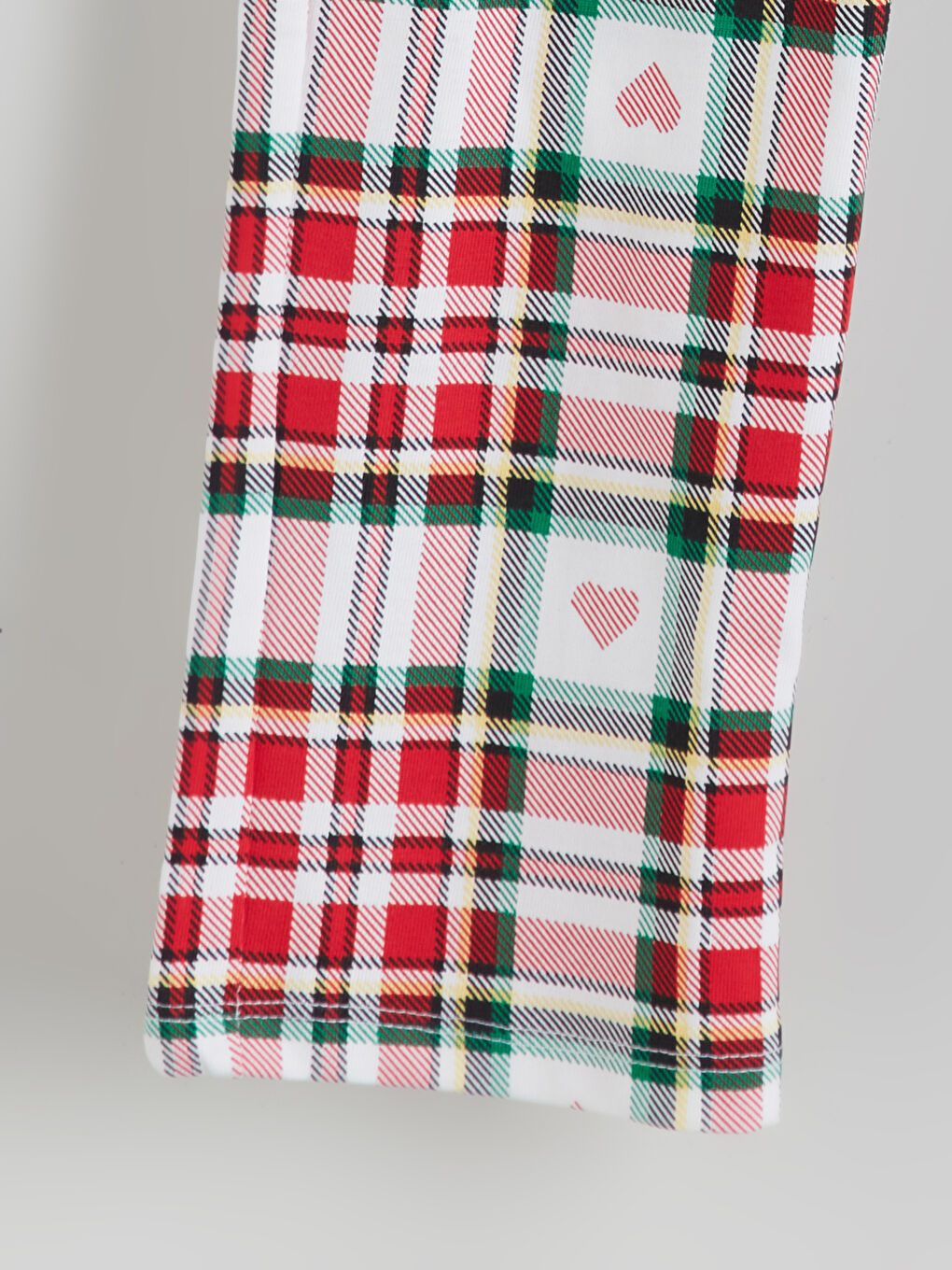 Elasticated Waist Plaid Girls' Pyjama Bottoms-1
