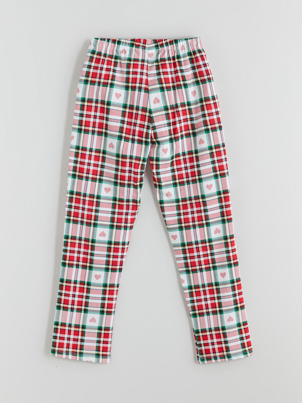 Elasticated Waist Plaid Girls' Pyjama Bottoms-2