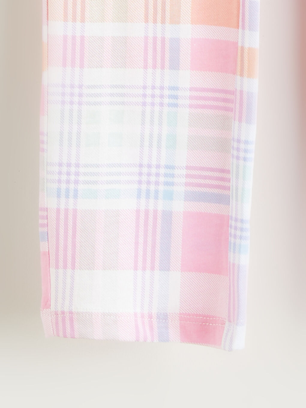 Collared Neck Plaid Girls' Pyjama Set-5